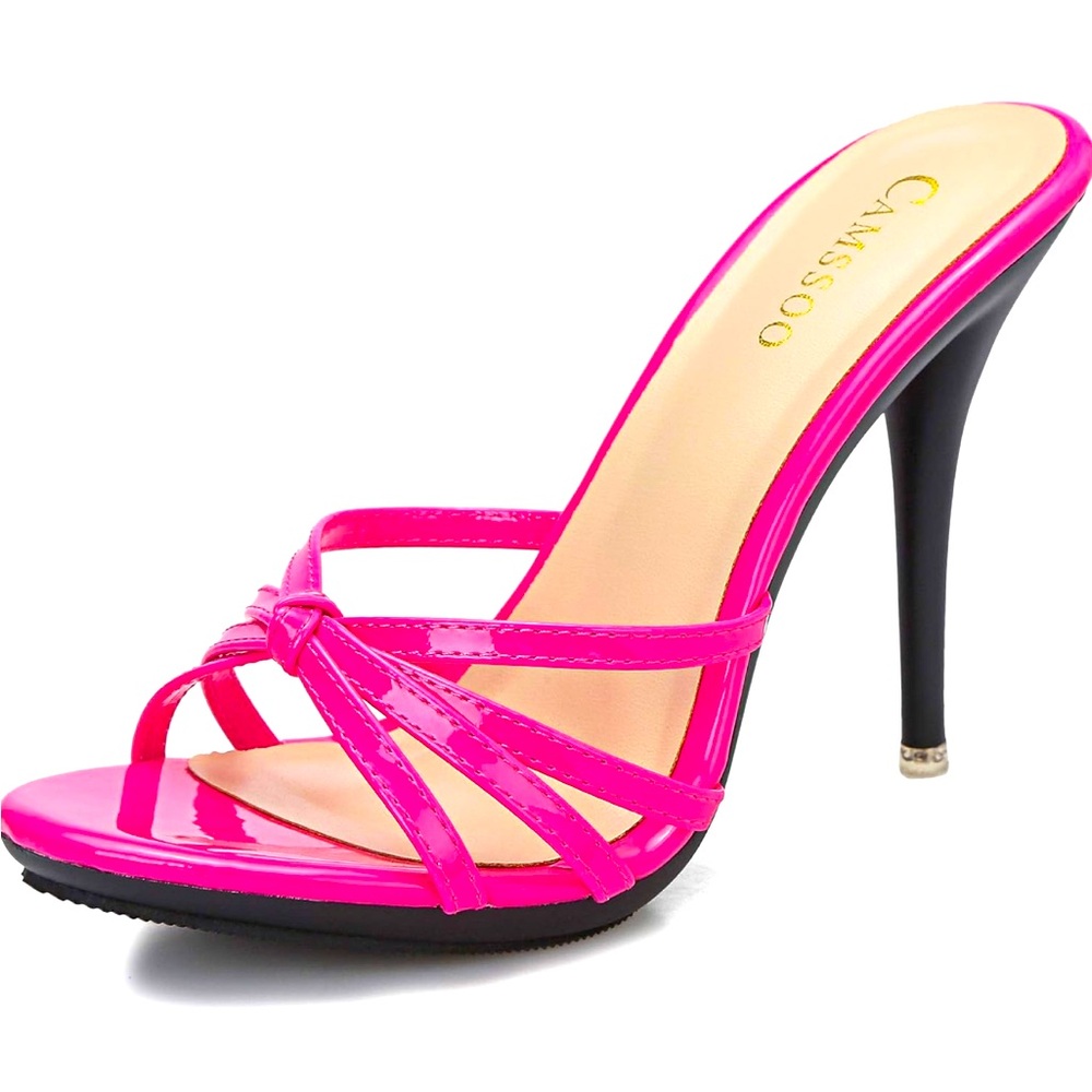 Platform Heeled Mules Stiletto Sandals Round Open Toe Dress Sexy Party Backless